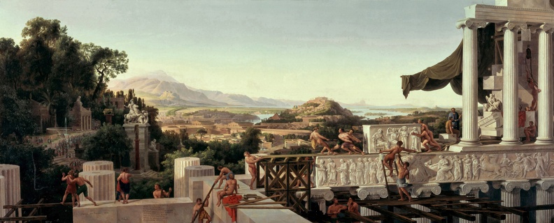 AHLBORN AUGUST WILHELM JULIUS VIEW IN GREECE BLOOM GOOGLE 1836 BER ALTE NG
