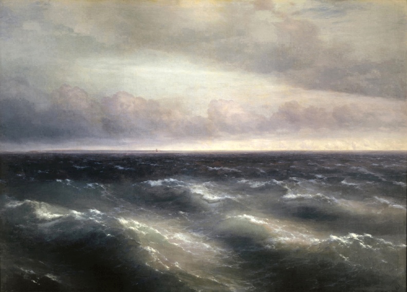 AIVAZOVSKY IVAN KONSTANTINOVICH BLACK SEA STORM BEGINS TO WHIP UP 1881