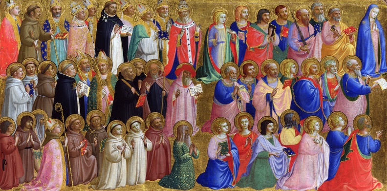 BEATO ANGELICO FRA VIRGIN MARY APOSTLES AND OTHER SST. LO NG