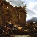 BERCHEM NICOLAES SHEPHERDS FLOCKS ROMAN RUINS OF 1655 DULWICH