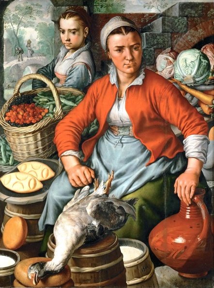 BEUCKELAER JOACHIM FARM WOMAN AT MARKET KUHI