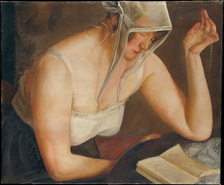 BORIS GRIGORIEV WOMAN READING C1922 MET