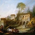 BOUCHER FRANCOIS LANDSCAPE MNIMYI SOLMOM PALATINO VIEW FROM CAMPO VACHCHINO 1734 MET