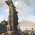 BREENBERGH BARTHOLOMEUS IDEALIZED VIEW OF ROMAN RUINS SCULPTURE ANDPORT 1650 TH BO