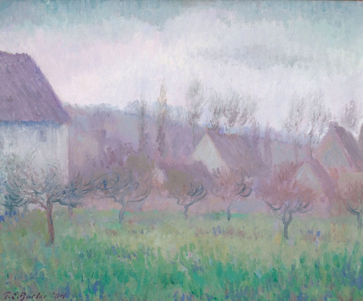 BUTLER THEODORE EARL FARM ORCHARD IN WINTER GIVERNY 1904