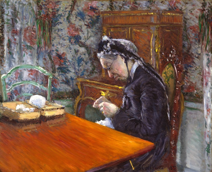 CAILLEBOTTE GUSTAVE MADEMOISELLE BOISSIERE KNITTING 98272 MUSEUM OF FINE ARTS
