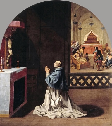 CARDUCHO VICENTE FATHER BERNARD PRAYS TO MONASTERY IN 1632 PRADO