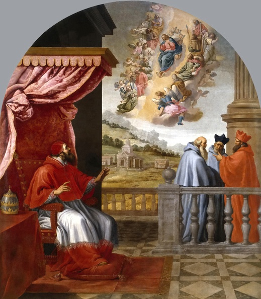 CARDUCHO VICENTE VISION OF POPE VICTOR III 1626 1632 PRADO