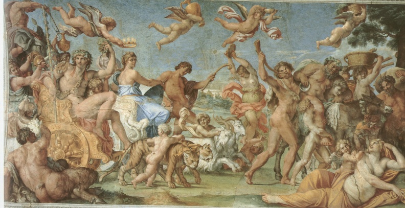 CARRACCI ANNIBALE TRIUMPH OF BACCHUS AND ARIADNE 1597 FARNESE GALLERY ROME