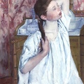 CASSATT MARY GIRL ARRANGING HER HAIR 1886 N G A