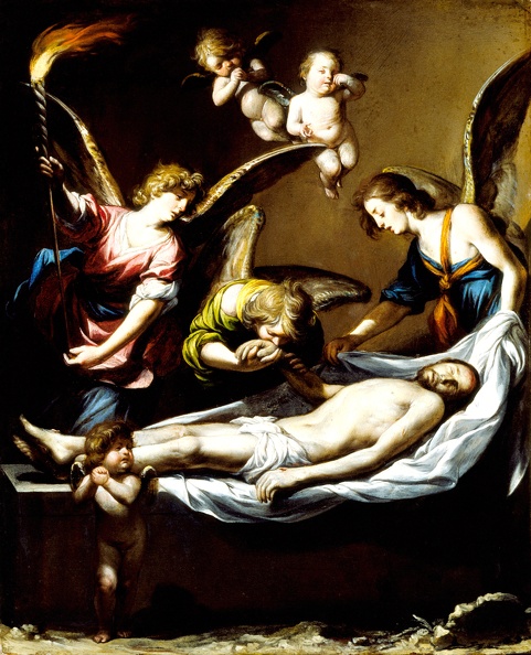 CASTILLO ANTONIO DEL DEAD CHRIST LAMENTING ANGELS LACMA