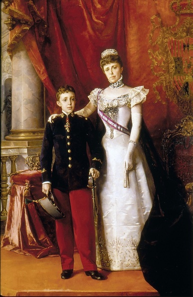 CATALA LUIS ALVAREZ PRT OF ALFONSO XIII Y MARIA CRISTINA REGENTE 1898