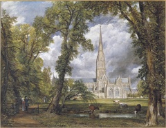 CONSTABLE JOHN SALISBURY CATHEDRAL FROM BISHOPS GROUND 1823 VICTORIA AND ALBERT LONDON