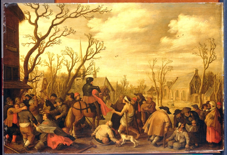 DROOCHSLOOT JOOST CORNELISZ ST. MARTIN CUTS TO PIECES TO COAT TO GIVE TO POOR 1623 RIJK
