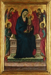 DUCCIO DA BUONINSEGNA VIRGIN AND CHILD WITH FOUR ANGELS FOLLOWER LO NG