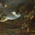 DUGHET GASPARD AND MARATTA CARLO LANDSCAPE WITH UNION OF DIDO AND AENEAS LO NG