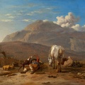 DUJARDIN KAREL ITALIAN LANDSCAPE WITH YOUNG SHEPHERD PLAYING WITH HIS DOG MAUR