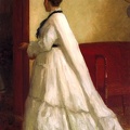 EASTMAN JOHNSON WOMAN IN WHITE DRESS 1875 ST. FRANCISCO