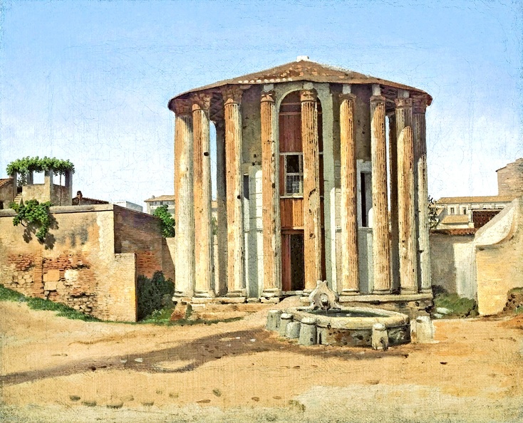 ECKERSBERG C. W. VESTA TEMPLE IN ROME 1814
