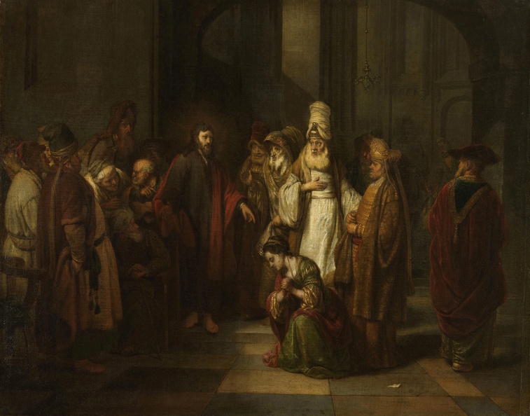 EECKHOUT GERBRAND VAN DEN CHRIST ADULTEROUS WOMAN 1678 STEDELIJK