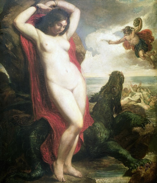 ETTY WILLIAM NUDE ANDROMEDA AND PERSEUS