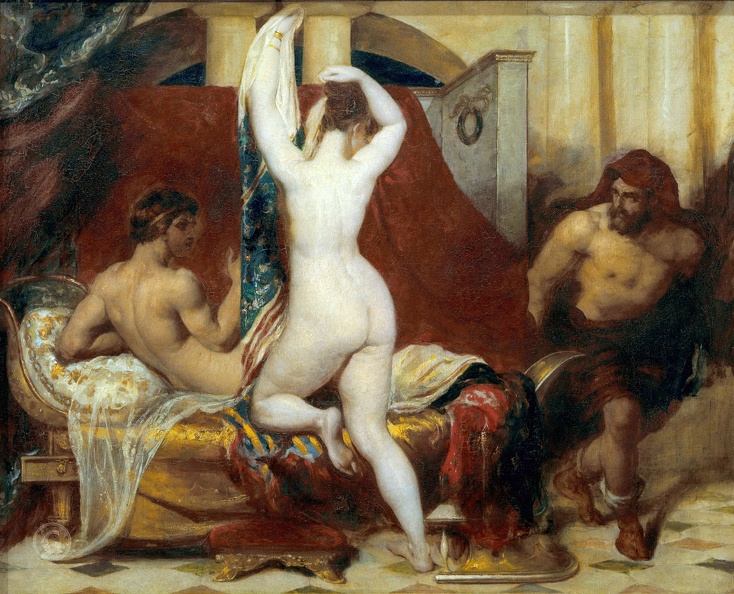 ETTY WILLIAM NUDE CANDAULUS KING OF LYDIA SHEWS HIS WIFE BY STEALTH TO GYGES