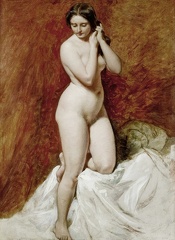 ETTY WILLIAM NUDE POINTING HER HAIR