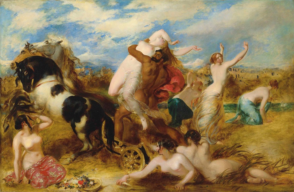 ETTY WILLIAM RA PLUTO CARRYING OFF PROSERPINE THAT FAIR FIELD OF ENNA