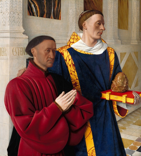 FOUQUET JEAN CHEVALIER WITH ST. STEPHEN GOOGLE 1454 BER NG