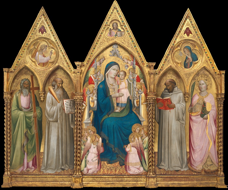 GADDI AGNOLO MADONNA AND CHILD ENTHRONED SST. AND ANGELS 1380 1390 WA NG