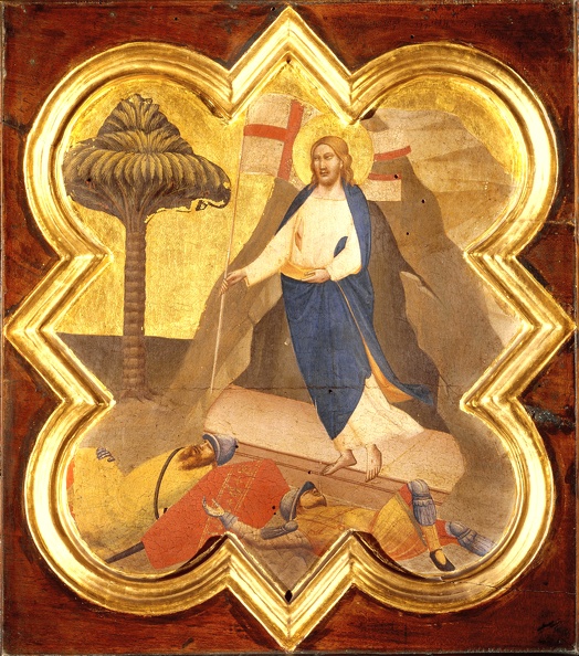 GADDI TADDEO TREE RELIQUARY OF ST. CROSS OF CHRIST RESURRECTION LIFE 1335 1340 FIRENZE GALLERIA ACCADEMIA