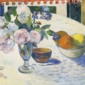 GAUGUIN PAUL FLOWERS AND BOWL OF FRUIT ON TABLE GOOGLE
