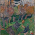 GAUGUIN PAUL BRITTANY LANDSCAPE WOMEN AND COWS 1889