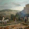 GEROME JEAN LEON ENTREE DU CHRIST JERUSALEM CADRE