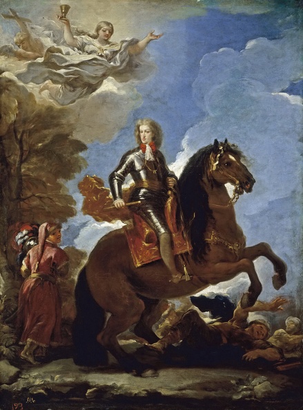 GIORDANO LUCA F. P. CARL II KING OF SPAIN RIDING 1694 PRADO