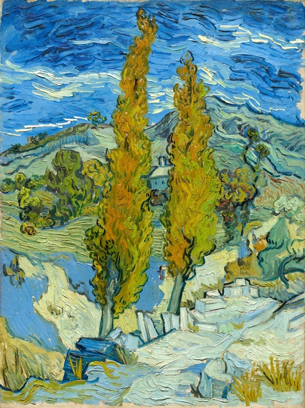 GOGH VINCENT VAN TWO POPLARS IN ALPILLES NEAR ST. R MY CLEVE