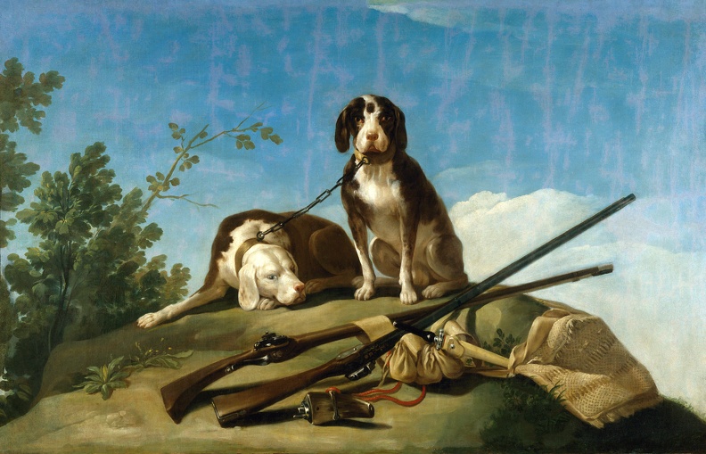 GOYA FRANCISCO JOSE DE DOGS ON LEASH 1775 PRADO