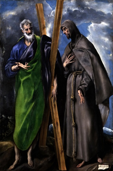 GRECO EL ST. ANDREA AND ST. FRANCIS 1595 PRADO