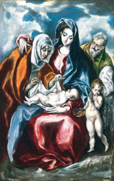 GRECO EL ST. FAMILY ST. ANNO AND YOUNG JOHN BAPTIST 1595 1600 WA NG