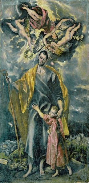 GRECO EL ST. JOSEPH BETROTHED AND CHILD JESUS 1585 1600 TOLEDO