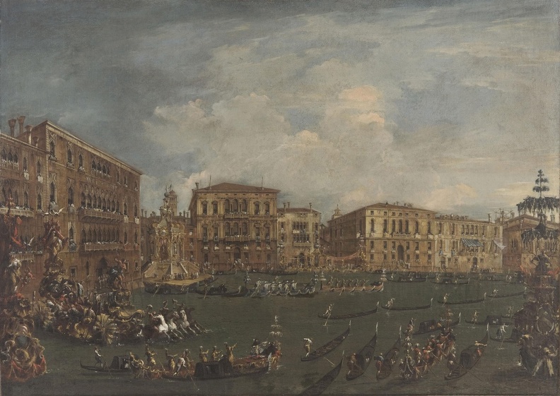 GUARDI FRANCESCO VENICE REGATTA IN VOLTA DI CANAL C1760 1770