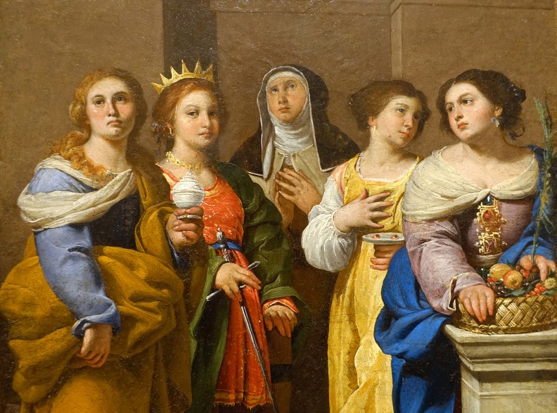 GUARINO FRANCESCO ST. MARY MAGDALENE ST. CATHERINE OF ALEXANDRIA ST. CATHERINE OF SIENA ST. LUCY AND ST. DOROTHY C1640 1645