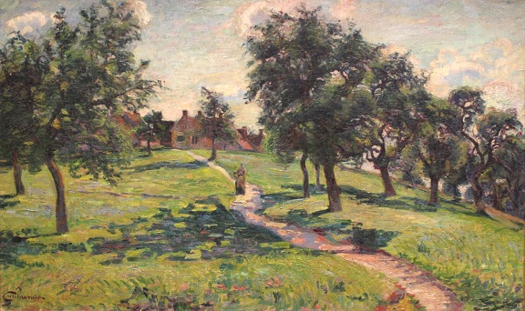 GUILLAUMIN ARMAND LANDSCAPE OF NORMANDY APPLE TREES 1887
