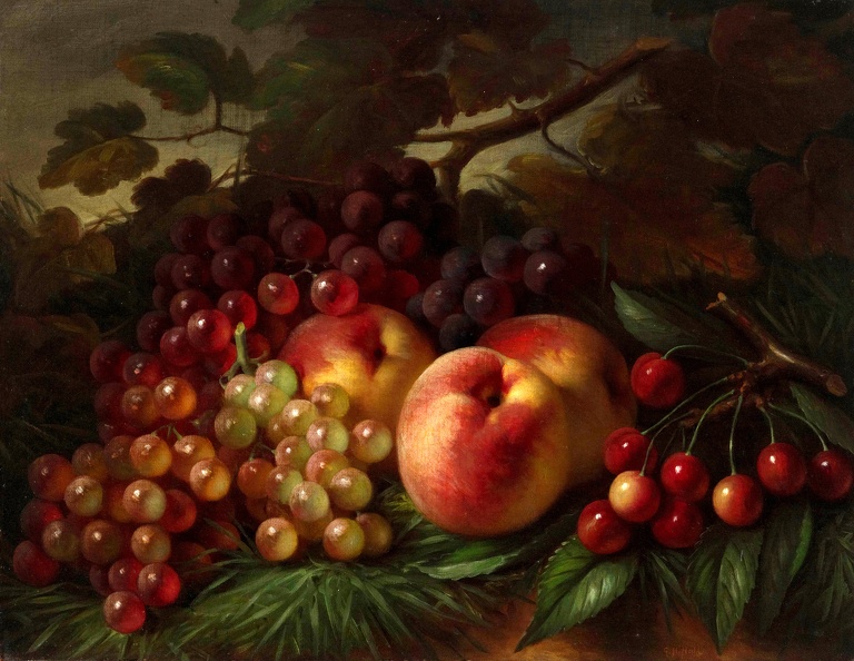 HALL GEORGE HENRY PEACHES GRAPES AND CHERRIES GOOGLE BROOKLYN
