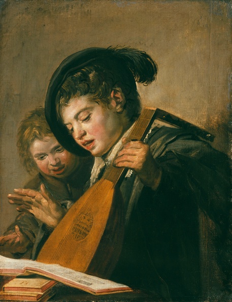 HALS FRANS TWO SINGING BOYS LUTE AND MUSIC BOOK