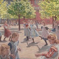 HANSEN PETER MARIUS PLAYING CHILDREN ENGHAVE SQUARE 1908