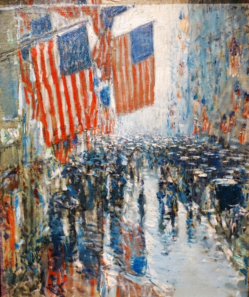 HASSAM CHILDE RAINY DAY FIFTH AVENUE BY AMERICAN 1916 PRINCETON