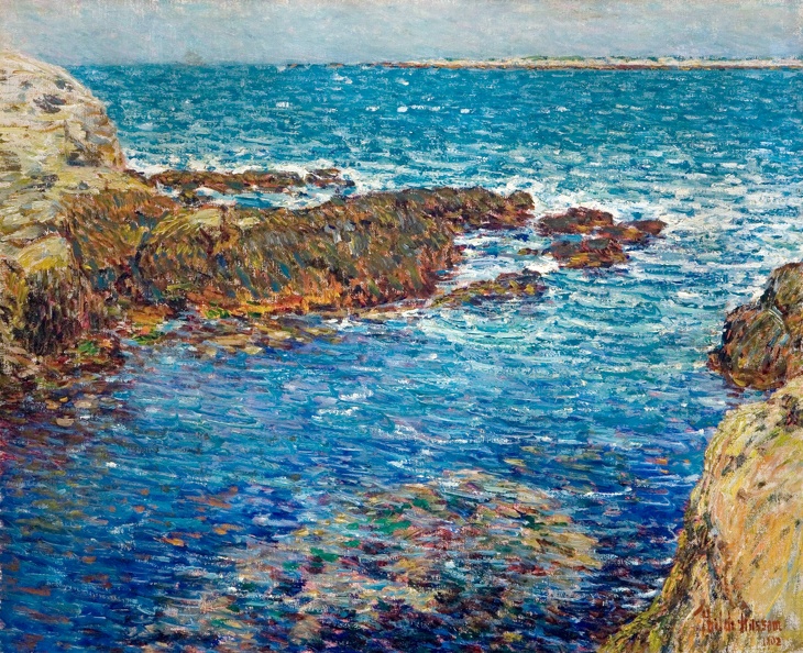 HASSAM CHILDE ENTRANCE TO SIREN S GROTTO ISLE OF SHOAL 1902
