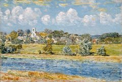 HASSAM CHILDE LANDSCAPE AT NEWFIELDS NEW HAMPSHIRE 85176 MUSEUM OF FINE ARTS HOUSTON