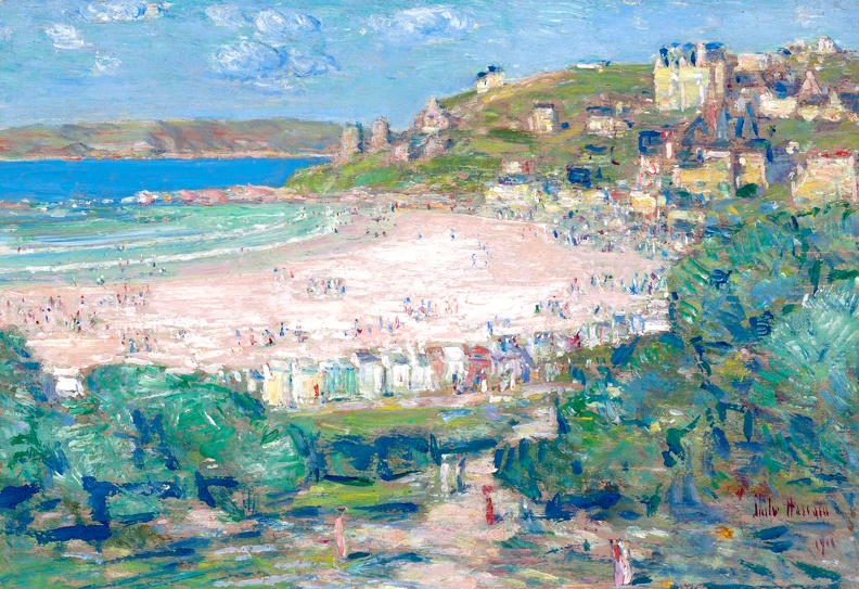 HASSAM CHILDE PERROS GUIREC NOTHERN HILLS FRANCE 1910
